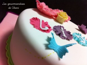 Gâteau fleuri rose violet anis turquoise 2_5