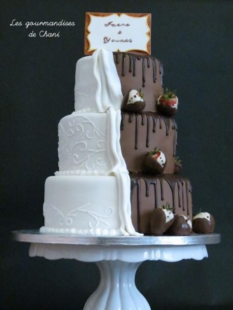 wedding cake bicolore