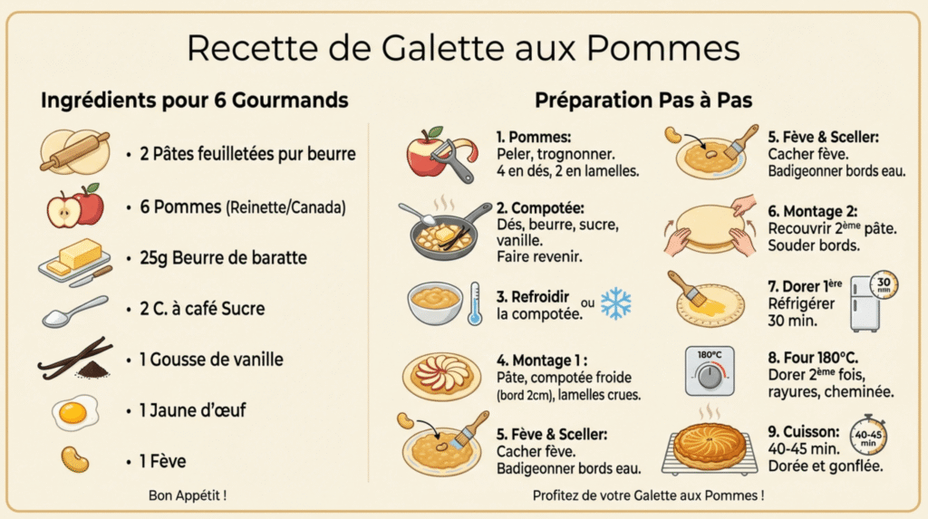 recette de la galette des rois aux pommes