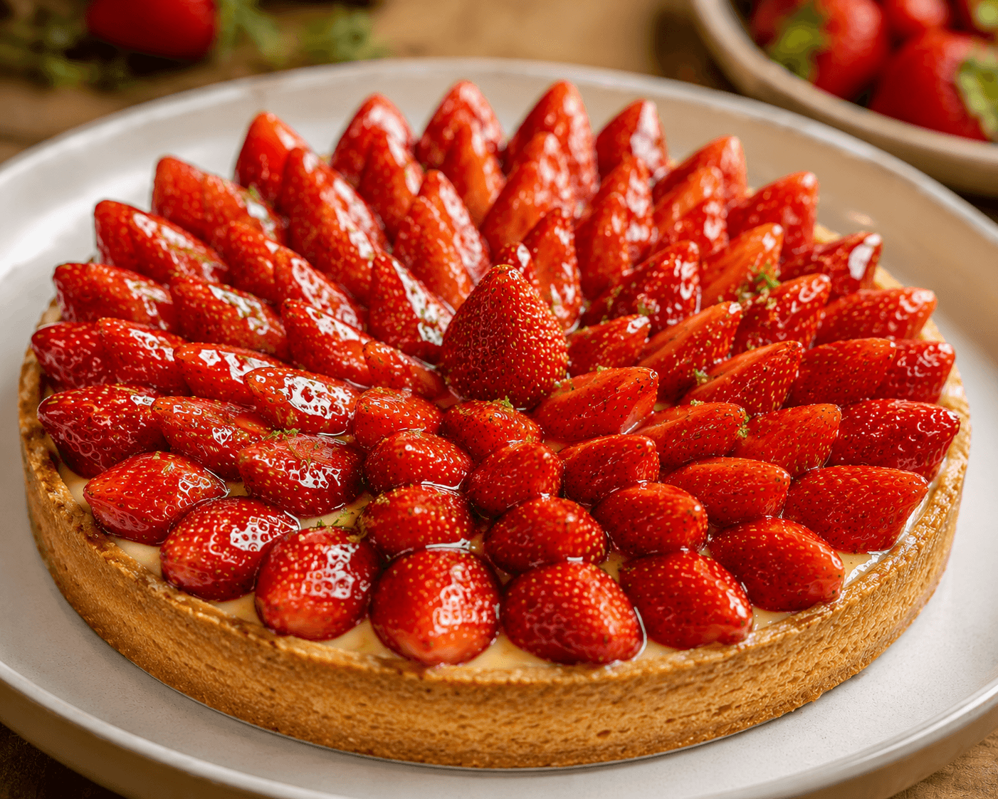 Recette tarte aux fraises Cyril Lignac
