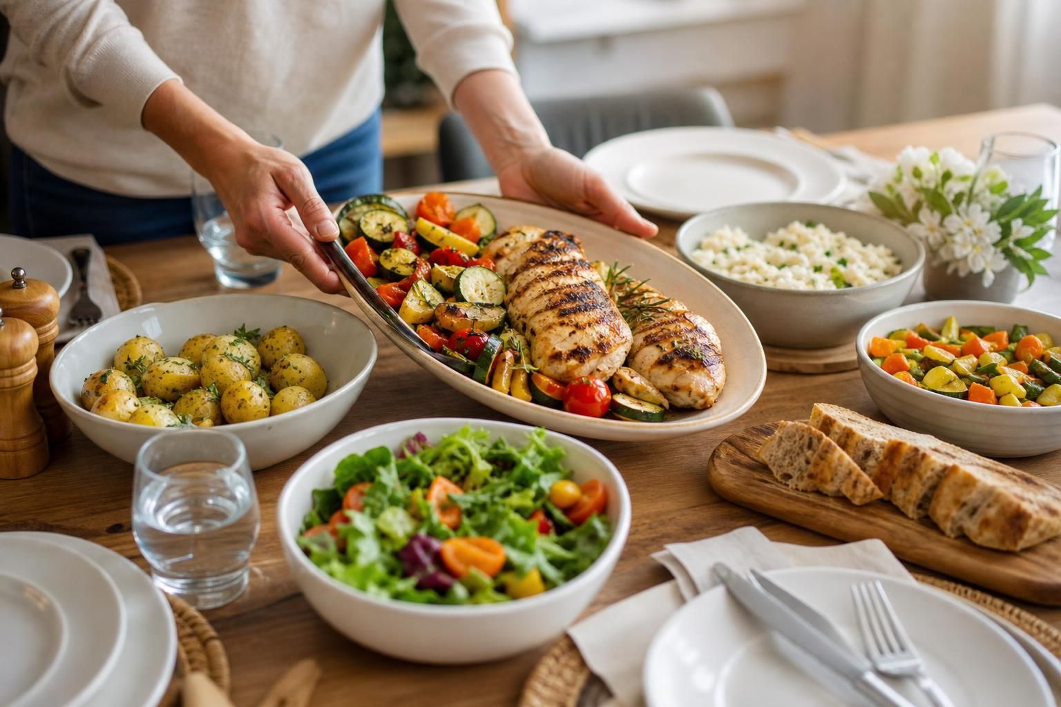 découvrez des idées de menus simples et équilibrés pour une semaine entière, adaptées à une famille de 4 personnes. des repas variés et faciles à préparer pour le plaisir de tous au quotidien.