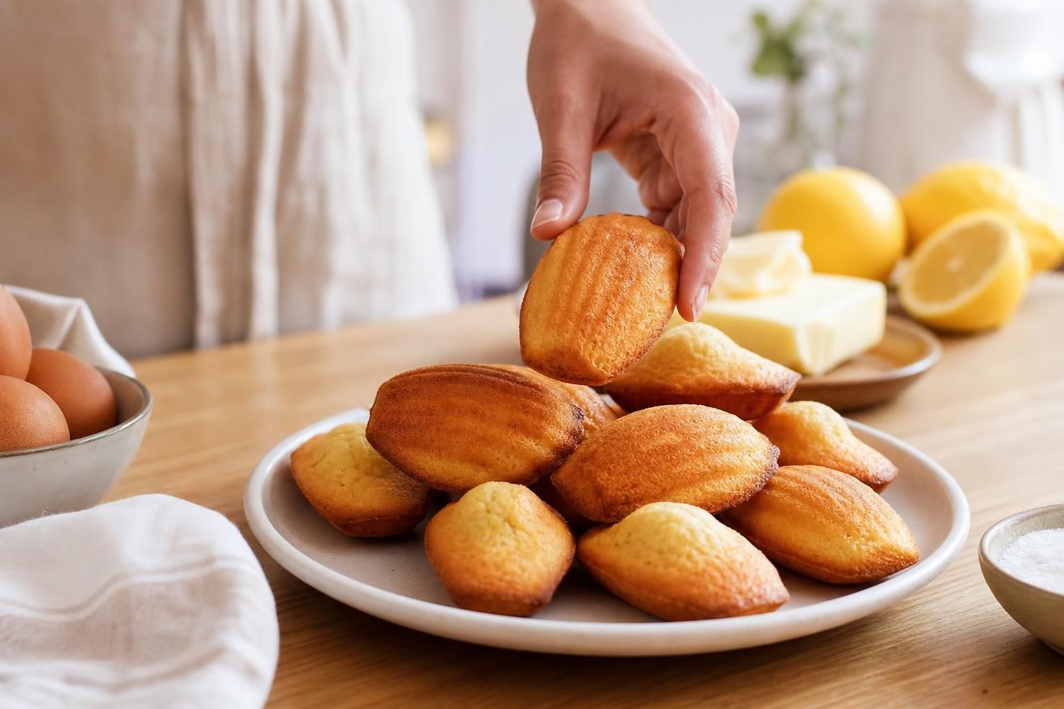 découvrez la recette facile et gourmande des biscuits madeleines de cyril lignac, parfaite pour se faire plaisir tous les jours avec un dessert simple et délicieux.