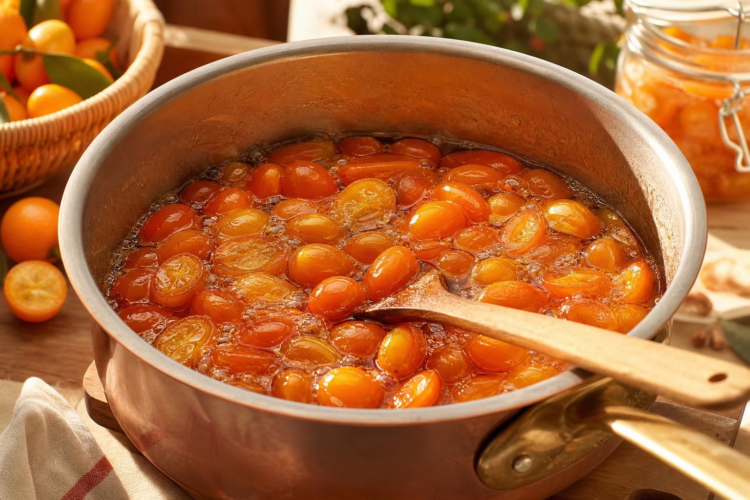 découvrez notre recette facile et délicieuse de kumquats confits maison pour sublimer vos desserts et créations culinaires.