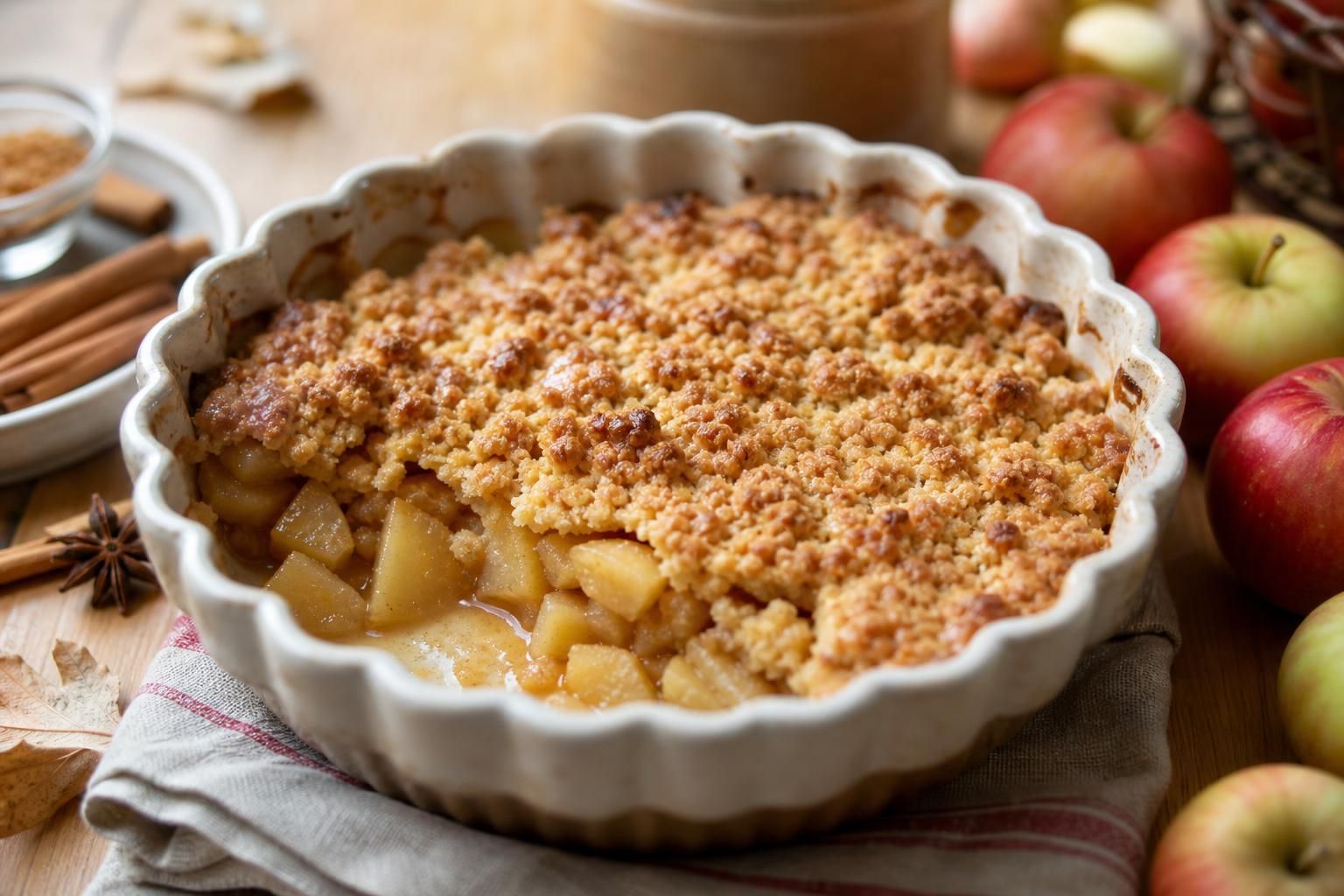 découvrez notre recette facile de crumble aux pommes, un dessert savoureux et croustillant parfait pour toutes les occasions.