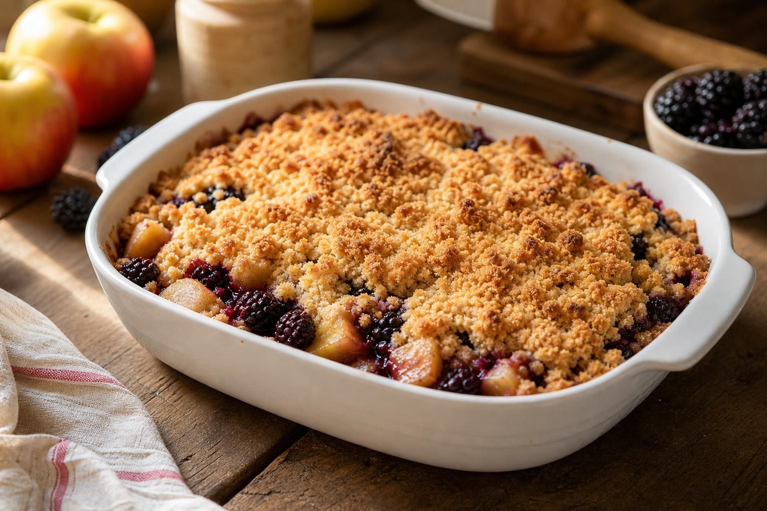 découvrez notre recette facile et gourmande de crumble pommes-mûres, un dessert parfait pour toutes les occasions. simple à préparer, il ravira petits et grands avec son délicieux goût fruité.