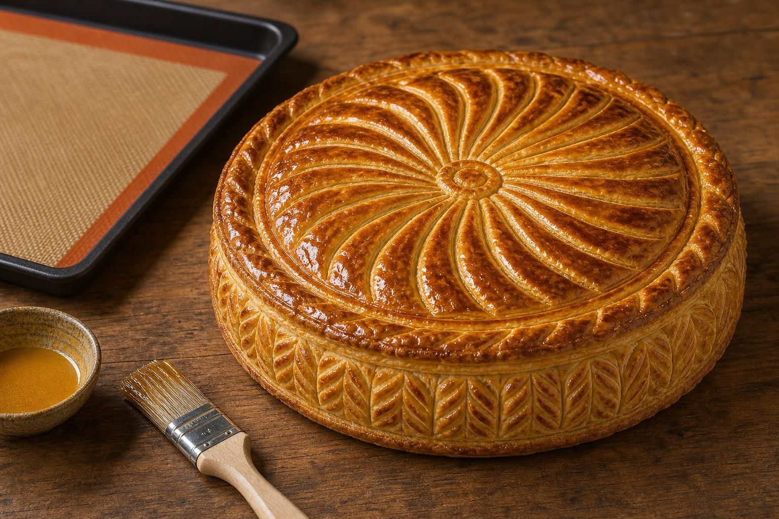 découvrez la recette traditionnelle du pithiviers, un dessert emblématique de la pâtisserie française alliant pâte feuilletée croustillante et délicieuse crème d'amande.